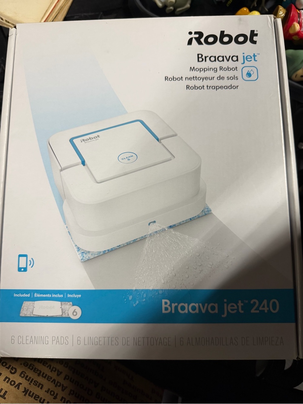 Braava jet 240 White Mopping Robot! Used one time,In excellent condition!